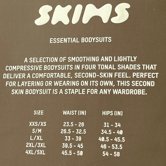 SKIMS Essential T-Shirt Bodysuit Pacific Womens 4X/5X - Picture 9 of 12